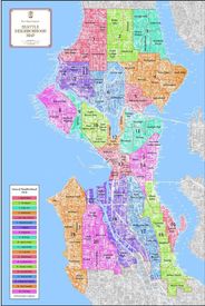 Seattle Neighborhood Map by Kroll Map