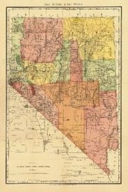 Nevada 1893 Antique Map Replica