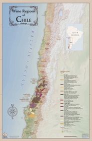 Chile Wine Region Artistic Wall Map