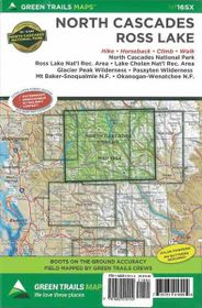 North Cascades Ross Lake Hiking Topo Waterproof Map Green Trails 016SX