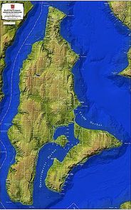 Vashon Island Terrain Map by Kroll Map Company