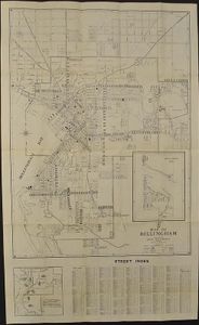 Bellingham Antique Original Street Map 1940 by Kroll Map Company