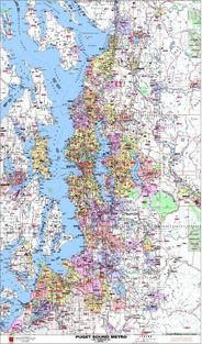 Puget Sound Area ZIP Code Main Arterial Reference Map