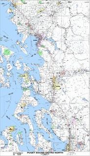 Puget Sound Metro North Wall Map Poster Paper Laminated Kroll
