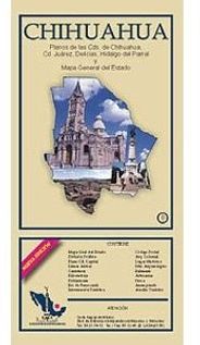 Chihuahua Mexico State Travel Road Folded Map
