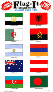 Assorted Mini World Flag Stickers