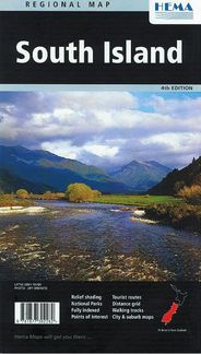 New Zealand South Island Road Map Hema