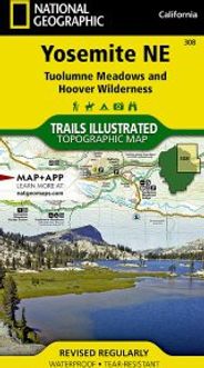 Yosemite National Park Northeast Tuolumne Nat Geo Topo Map Adventure Nat Geo