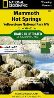 Yellowstone National Park Northwest Mammoth Hot Springs Adventure Map Nat Geo