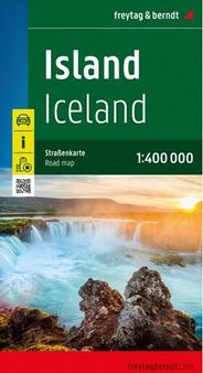 Iceland Folded Travel and Road Map by Freytag and Berndt