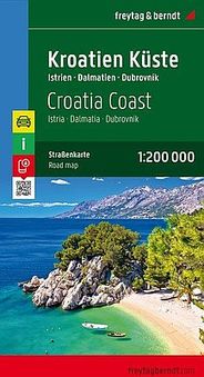 Croatia Coast Road and Travel Map by Freytag