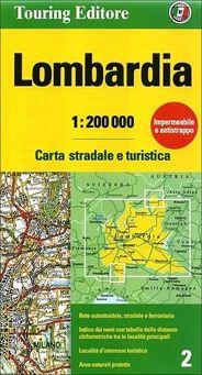 Lombardia Italy Regional Street Map by Touring Club of Italy