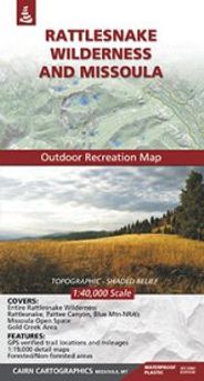 Rattlesnake Wilderness and Missoula Outdoor Recreation Map with Topography