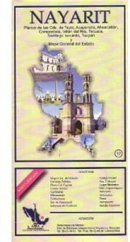 Nayarit Mexico State Travel Road Folded Map