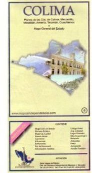 Colima Mexico State Travel Road Folded Map