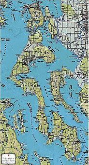Whidbey Island Wall Map Terrain Paper Laminated Kroll