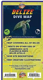 Belize Travel and Dive Map by Franko