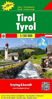 Tirol Tyrol Travel Map Freytag and Berndt
