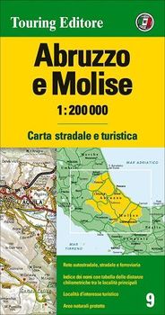 Abruzzi and Molise Italy Regional Street Map by Touring Club of Italy