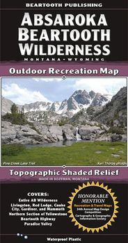 Absaroka Beartooth Wilderness Folded Hiking and Outdoor Recreation Map
