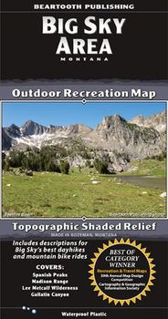 Big Sky Area Montana Folded Outdoor Recreation Map
