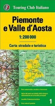 Piedmont Italy Regional Street Map by Touring Club of Italy