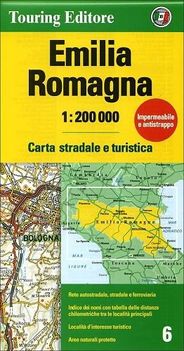 Emilia Romagna Italy Regional Street Map by Touring Club of Italy