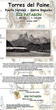 Torres Del Paine National Park Topographic Map SIG Patagon