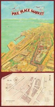 Pike Place Market Wall Map Poster Henshaw 