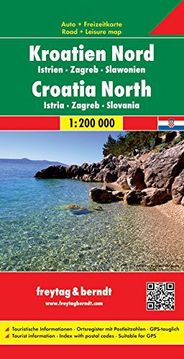 Croatia North Folded Travel and Road Map by Freytag and Berndt