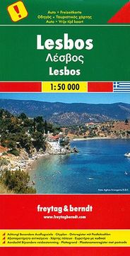 Lesbos Greece Greek Islands Travel Road Map Freytag and Berndt