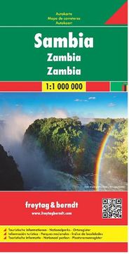 Zambia Travel Road Map Freytag and Berndt