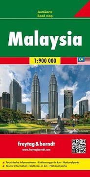 Malaysia Folded Travel and Road Map by Freytag and Berndt