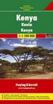 Kenya Folded Travel and Road Map by Freytag and Berndt