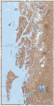 Northwest Coast Wall Map - North half