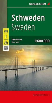 Sweden Folded Travel and Road Map by Freytag and Berndt