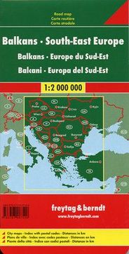 Balkans SE Europe Folded Road Map by Freytag and Berndt