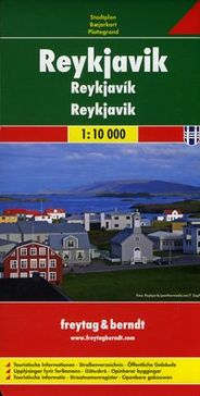 Reykjavik Folded City Travel Map by Freytag and Berndt