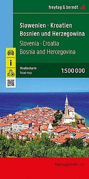 Slovenia Croatia Bosnia  Herzegovina Freytag and Berndt Travel Road Map - Cover