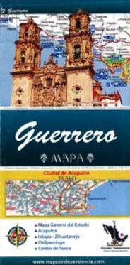 Guerrero Mexico State Travel Road Folded Map