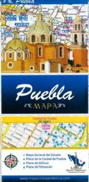Puebla Mexico State Travel Road Folded Map