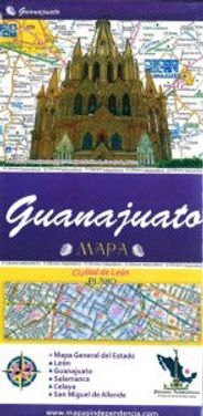 Guanajuato Mexico State Travel Road Folded Map