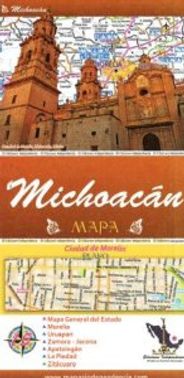 Michoacan Mexico State Travel Road Folded Map