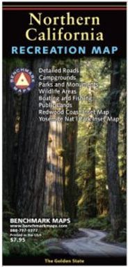 Northern California Road Map by Benchmark