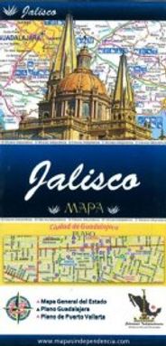 Jalisco Mexico State Travel Road Folded Map