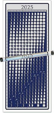 Moon Phase Calendar Wall Graphic - 2025