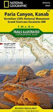 Paria Canyon Kanab Map National Geographic Topo Trails Illustrated Hiking
