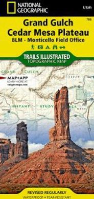 Grand Gulch Cedar Mesa Plateau BLM Land Map - UT