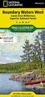 Boundary Wilderness West Canoe Map Topo Waterproof National Geographic Hiking Map Trails Illustrated