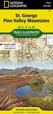 St George Pine Valley Topo Waterproof National Geographic Hiking Map Trails Illustrated